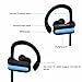 ahutoru Bluetooth Headphones V4.1 EDR Multi Point Connection HD Stereo Sweat proof Wireless Earbuds with Volume Control Mic and Soft Security Hooks - Blue