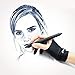 Digital Drawing Glove for Artist Graphic Drawing Tablet iPad Pro, Palm Rejection Two Finger Sketch Smudge Guard Art Gloves, Right Left Hand, Woman Set of 2 Black