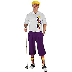 Argyle Paradise Outfit - Mens IIII: Purple Orange