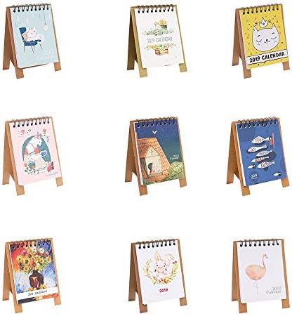 2019 Calendar-(Painting + Flower + Pig + Fish + cat + Flamingo + Crown cat + Girl + White Bear)9 Combinations