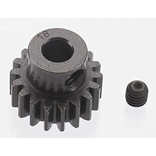 Extra Hard 18 Tooth Blackened Steel 32p Pinion, 5mm