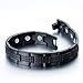 COOLSTEELANDBEYOND Modern Sleek Black Stainless Steel Mens Bracelet