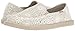 Sanuk Women's Donna Crochet Loafer Flat, White/Oatmeal, 07 M US