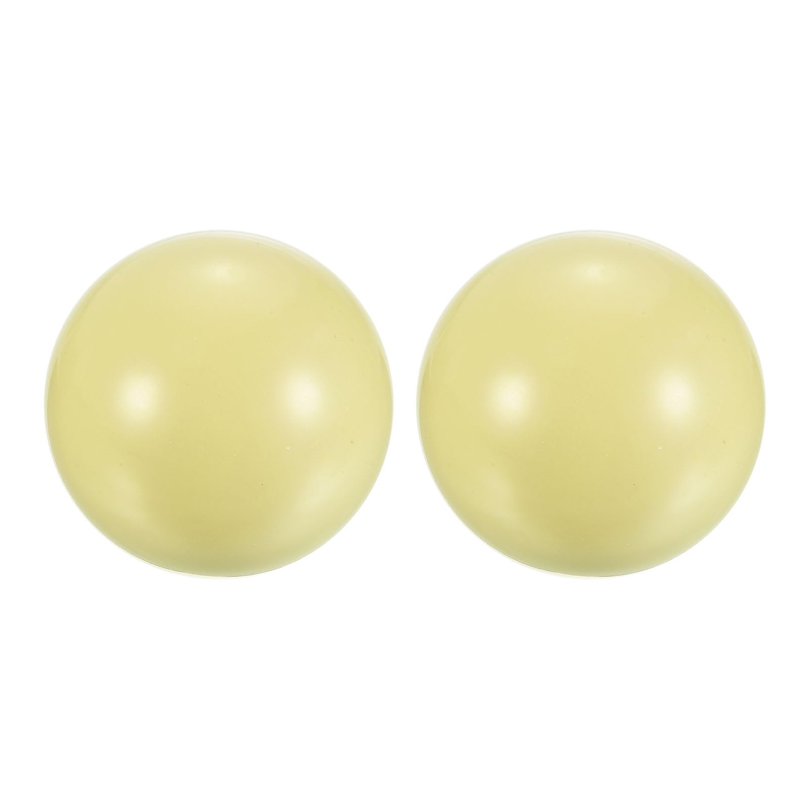 PATIKIL 2-1/16" Snooker Cue Ball, 2Pcs Billiard Ball Pool Table Pool Cue Ball Practice Training Ball for Billiard Room Game Room, Beige