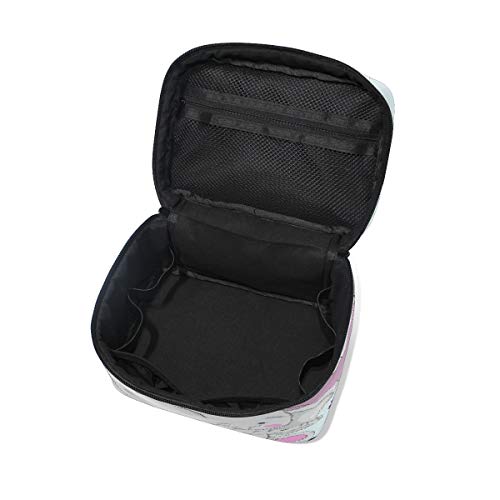 Xling Makeup Bag Cute Animal Elephant Umbrella Cosmetic Case Travel Portable Carry Cosmetic Brush Box Organizer Storage for Girls Women - Thumbnail 4