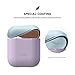 elago Duo Silicone Case Compatible with Apple AirPods Case 1 & 2, Premium Protective Silicone, Supports Wireless Charging, 2 Caps + 1 Body [ Pastel Blue, Lovely Pink + Lavender ]