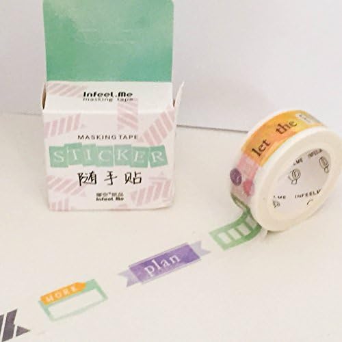 Infeel Me Washi Tape Roll - Stickers - Good Vibes - Work - Plan - Let the Fun Begin 15mm x 7m