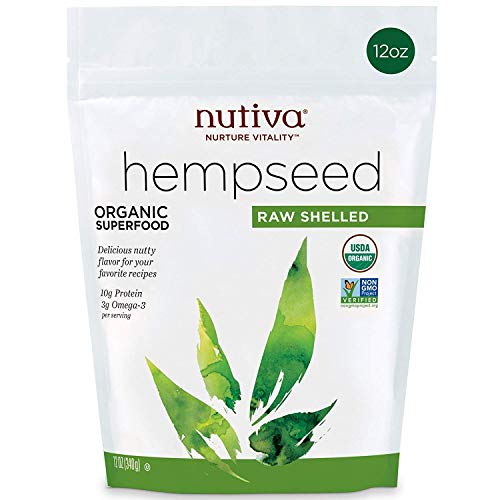 Nutiva Organic shelled hempseed 13oz nogmo (692752000317)