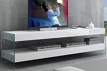 HMI TV Stand and Home Entertainment Unit White Color - Multi Functional Storage - Decorative Furniture for House Upto 60 in