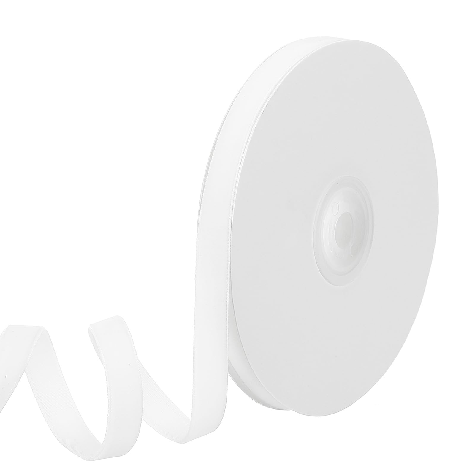 PATIKIL Velvet Ribbon 3/8 Inch 10 Yard, 1 Roll Polyester Single Face Spool for Gift Wrapping Wedding Flower Bouquet Bow Handmade Craft Decorations, White
