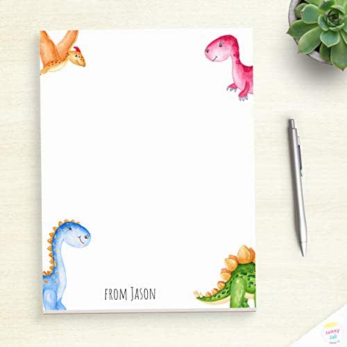Amazon Playful Cute Dino Theme Personalized Notepad T Rex 