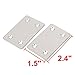 uxcell 1.5mm Thickness Metal Flat Straight Mending Plates Fixing Corner Brace 10pcs