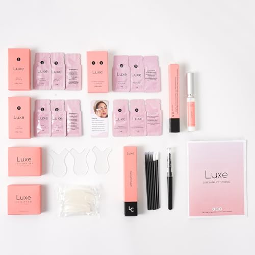 Luxe Cosmetics - Lash Lift Kit - Complete Set for Eyelash Lifting - New Pro Version - Easy to Apply and Long Lasting Finish - Professional Results up to 8 Weeks