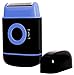 Cordless Mini Shaver for Men - Electric Rechargeable Travel Steel Blade with Cover and Pop Up Sideburn Trimmer Colors Vary