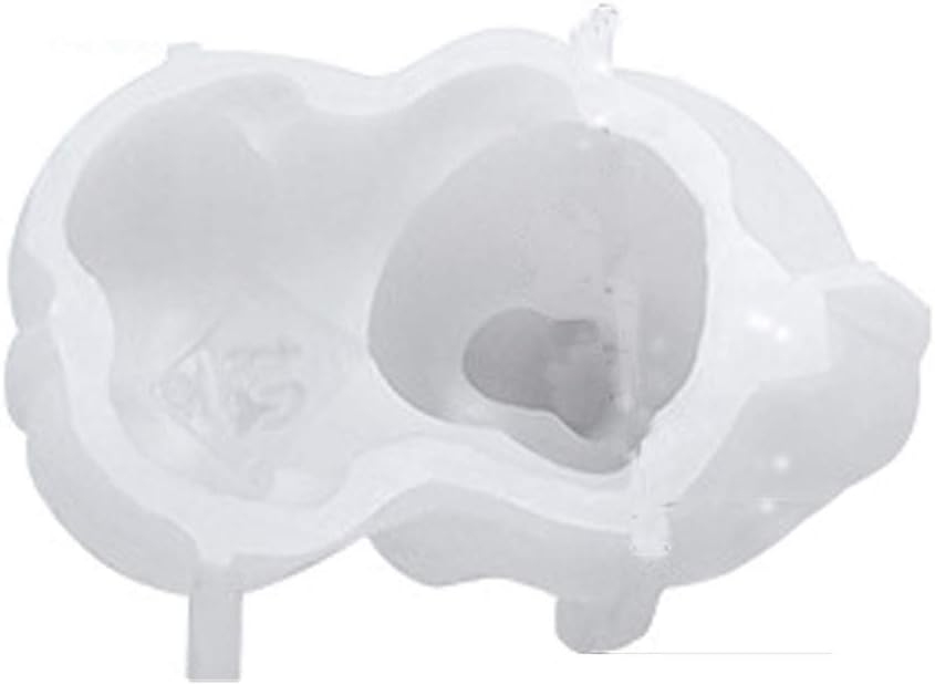 OCCOKO 3d Piglet Silicone Mousse Diy Cake Ice Cream Mould Candy Chocolate Fondant Candle Baking Mold Decorating(White-Auspicious pig, 1 pc)