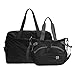 Forestfish Lightweight Large Gym Totes Bag Waterproof Sports Duffel Bags for Women's Girls, Black
