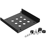 ORICO 2.5" to 3.5" Hard Drive SSD Mounting Bracket Kit - Aluminum SATA Bay Converter Hard Drive Holder for PC - Black