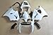 Wotefusi Brand New Motorcycle ABS Plastic Unpainted Polished Needed Injection Mold Bodywork Fairing Kit Set For Kawasaki Ninja ZR6R ZX-6R 636 2000 2001 2002 ZZR600 White Base Color