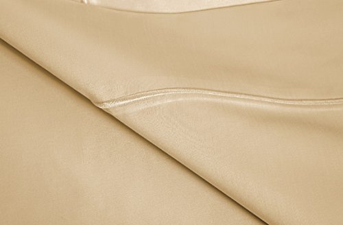 CHATEAU HOME COLLECTION 800-Thread-Count Egyptian Cotton Deep Pocket Sateen Weave Sheet Set (Full, Semolina)