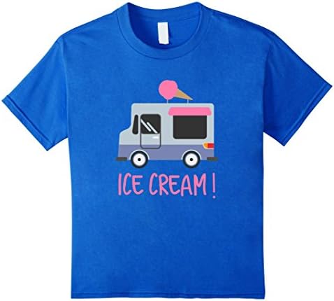 Kids Ice Cream Truck Tee Shirt Kids Age 3-12 4 Royal Blue