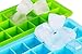 Utopia Home Food Grade Green & Blue Silicone Ice Cube Tray Set - Set of 2 - Total of 42 Ice Cube Molds