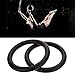 Foldable Fitness Gymnastic Rings - Set of (2) - Fully Adjustable Straps with Metal Buckles. Excellent for Pull Up Exercise or Olympic Gym Crossfit Training. Great for Dips and Full Body Strength.
