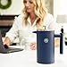 Best French Press Coffee Maker 34 oz - Double Wall Stainless Steel Insulated Coffee Presses with Filtration - 4 Small Single Cup Servings - Large 1000 ml Measuring Marks by FikaPress