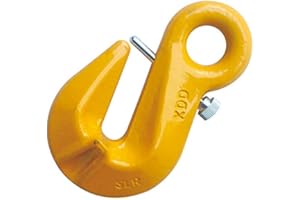YELLOW LIFTING 3/8" Grade 80 Eye Grab Hook with Locking Pin Breaking Strength 28400 LBS WLL 7100 LBS