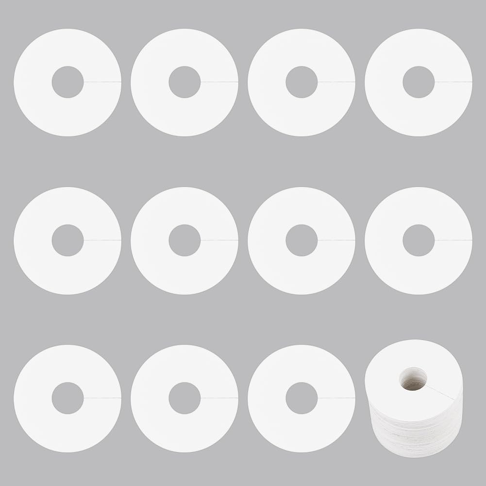 FINGERINSPIRE 150 Pcs Drink Name Tags for Wine Glasses Paper Wine Glass Marker Blank Glass Markers Tags 70mm in diameter Round White Cocktail Champagne Tags DIY Identification Markers for Party Guest