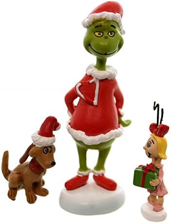 Department 56 Accessory GRINCH, MAX &amp; CINDY-LOU WHO Resin Dr Seuss 804152