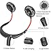 Portable Neck fan personal wearable hands free hanging fan lazy neckband Battery operated fan usb rechargeable necklace sports fan Headphone fan 3 speeds for room office outdoor travel sport-Black