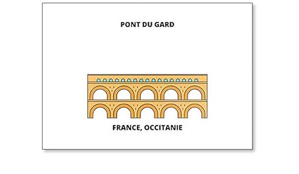 Imán para nevera con ilustración minimalista, diseño de Pont Du ...