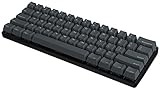 Vortexgear Pok3r 60% Ultra Compact Mechanical Gaming Keyboard - KBC Poker 3-61 Keys PBT Laser Etched Keycaps - PC/Mac/Linux - Programmable [Metal Casing] Clicky (Cherry Mx Blue, Black)