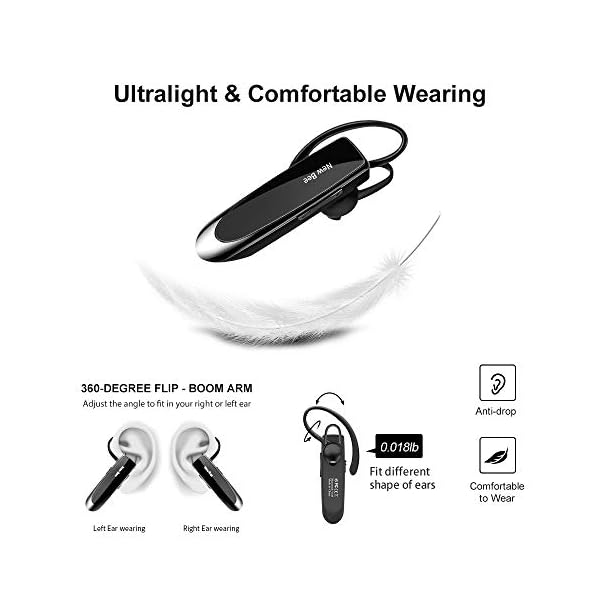 New bee Wireless Bluetooth Headset, Bluetooth Headset 60 Days Standby for iPhone Samsung - Image 5