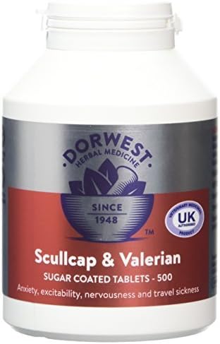 Dorwest Herbs Scullcap and Valerian Tablets for Dogs and Cats 500 Tablets by Dorwest Veterinary