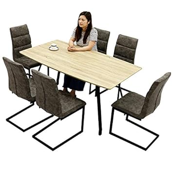 Amazon ダイニングテーブルセット 6人掛け 7点 テーブル幅160 木製 Amazon ダイニングテーブルセット 6人掛け 7点 テーブル幅160 木製