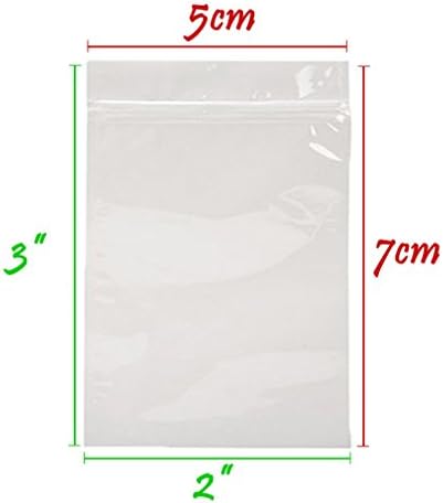 5x7 cm (2x3 inches) Grip Seal Zip Lock Polythene Self Resealable Clear Plastic Bags x 300