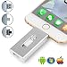 iPhone USB Flash Drive, iPad Memory Stick, iOS External Storage Memory Stick Thumb Drive Expansion for iOS Android PC Laptops (128GB, Silver) primary