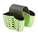 NYKKOLA Scrub Sponge Holder Double Sink Caddy Saddle Soap Faucet Organizer Brush Holder Storage Baskets for kitchen Sink Corner(GREEN)