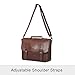 Zebella Vintage Pu Leather Briefcase Shoulder Business Laptop Messenger Bags Tote for Men - Brown