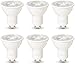 Amazon Basics Commercial Grade 25,000 Hour LED Light Bulb | 50-Watt Equivalent, GU10, 3000K White, Dimmable, 6-Pack