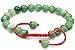 Antiquity Sian Art Bead Bracelet 8 mm Round Buddhist Wrist Mala,Handmade Macrame Adjustable