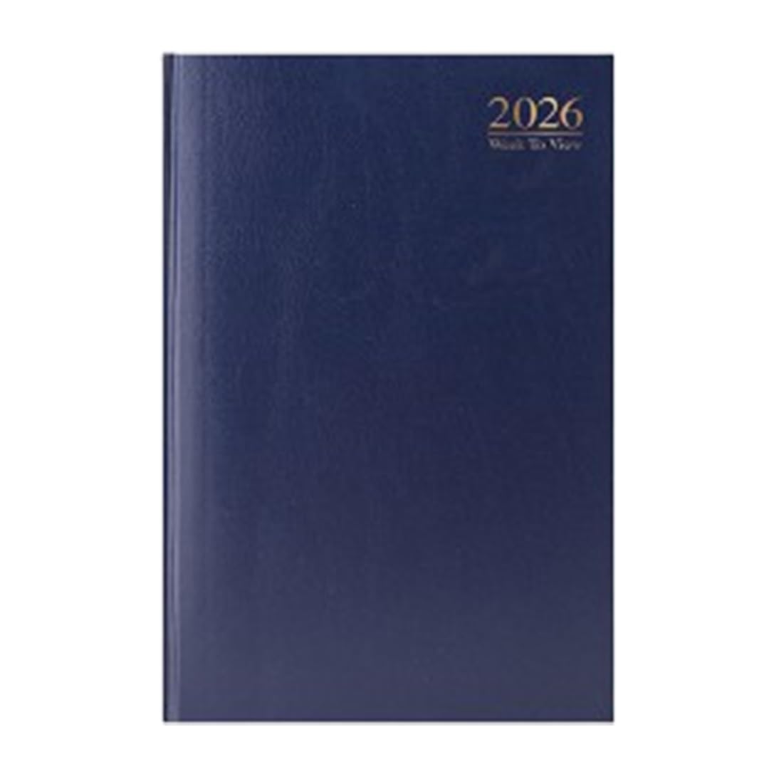 1ABOVE A4 Week to View 2026 Diary | Hardback Casebound Planner | 60gsm Paper | Professional Diary for Home, Office & School Use(BLUE)