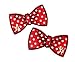 Sparkle Athletic Red with White Polka Dots Bow Shoe Shwings