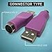 Dual 2 PS/2 PS2 Female USB 2.0 Male Port Adapter Converters for Older Old Keyboard Mouse to Newer New Computer Laptop PC