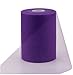 ASIBT 6 Inch x 100 Yards Tulle Roll Spool Fabric Table Runner Chair Sash Bow Tutu Skirt Sewing Crafting Fabric Wedding Party Gift Ribbon (Purple)