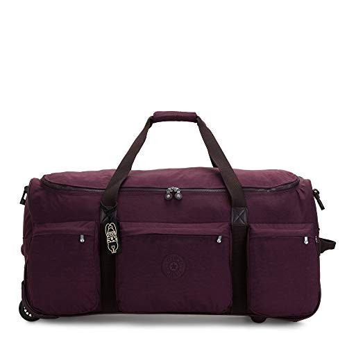 Kipling Women's Discover Large Rolling Duffle, Dark Plum, One Size