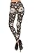 Leggings Depot High Waisted Floral & Space Print Leggings for Women-Full Length-R559, Midnight Flowers, One Size