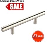 Ufaucet 3 Inch Modern Cheap Stainless Steel Brushed Nickel Pull Kitchen Cabinets Handles,27 Pack