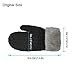 LETHMIK Kids Mittens Winter Gloves,Boys&Girls Reversible Cuff Cute Warm Thick Fleece Lined Black